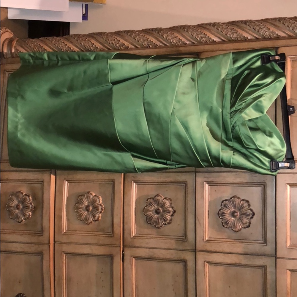 Strapless silk dress